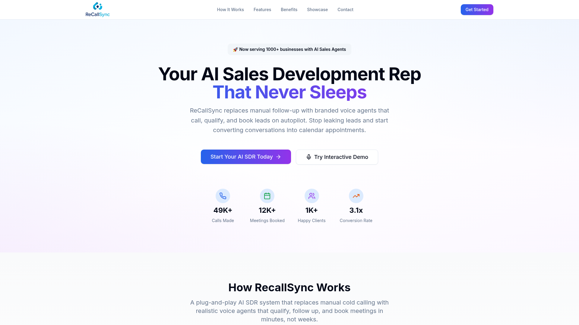 RecallSync AI Sales Agents - Product Image